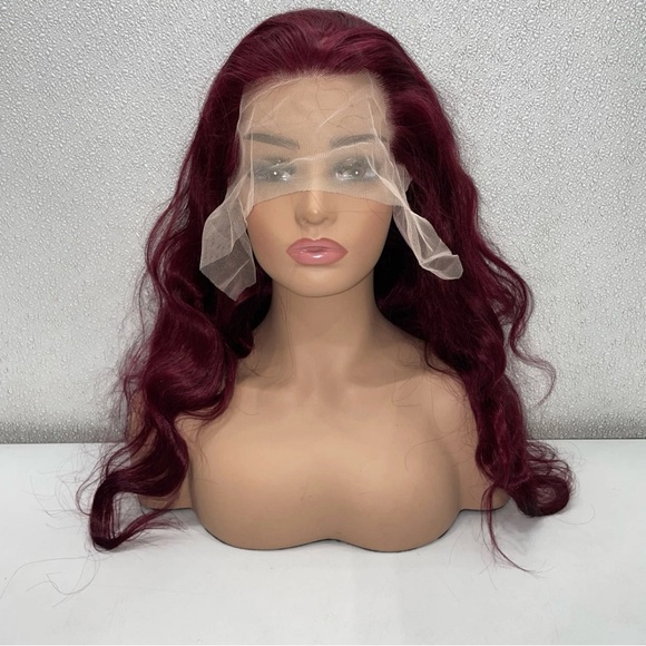 Other - 30in Burgundy 13x6 Lace Front Human Hair Body Wave Wig
